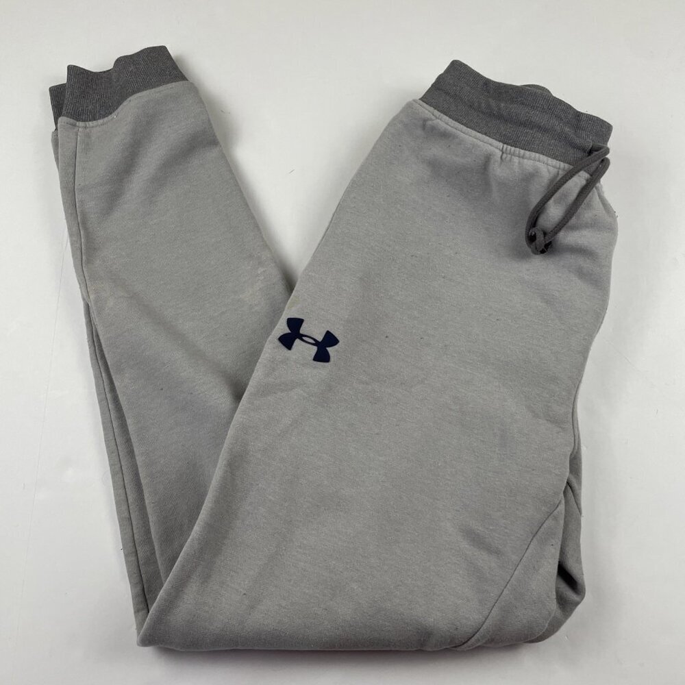 Under Armour Cold Gear Jogger Sweatpants Men’s L Grey Drawstrings Activewear